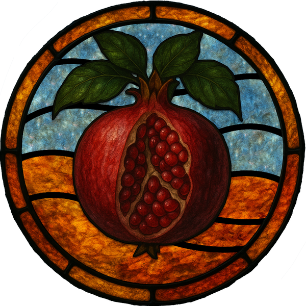 Kindness — Pomegranate stained glass